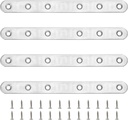 4 Pcs Straight Brackets Straight Braces, 7.67" x 0.78" Stainless Steel Flat Mending Plate Mending Joining Plates with Screws