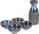 1set Japanese Style Ceramic Sake Assorted Cups Includes Sake Pot for Gatherings and Home Bars Beautiful Design and Smooth Finish