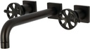 Kingston Brass KS6025RX Belknap Two-Handle Wall Mount Roman Tub Faucet, Oil Rubbed Bronze