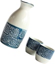 Sake Cup Set,Japanese Sake Cup,Ceramic Sake Cup Porcelain Pottery Tea Cup Sake Pot Bottle for Home Table Tea Party Decoration 200ml