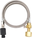 Co2 External Tank to Soda Water Stream Maker Fizzy Sparkling Machine Steel Braid Hose Kit W21.8-14 CGA320 Bottle(CGA320 no gauge)