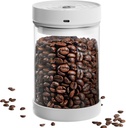 Auto Vacuum Coffee Container, 1.1L/16oz Airtight Food Storage Containers, Coffee Bean Storage Canister, Glass Storage Jars for Beans & Food