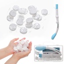 folding wiping toilet aid tool and 20PCS Compressed Washcloth Towels,Combination set,Self Help Wipe Butt for Fat People，Limited Mobility,Elderly, Pregnancy.