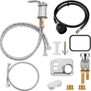 Salon Shampoo Bowl Faucet, Hair Salon Sink Faucets Sprayer Hose Set Professional Vacuum Breaker Outside Faucet Kit with Sprayer Replacement Part for Bathroom Sink Shampoo Bed