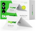 BugMD Bed Bug Trap (1 Pack, 12 Traps) - Interceptors, Bed Bug Prevention, Sticky Glue Traps, Insect Trap Indoor