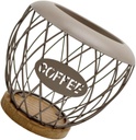 Coffee Pod Holder Coffee Capsule Storage Basket,Capsule Cage,Bar Accessories,Storage Container Organizer for Cafe, Brown
