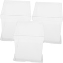 PRETYZOOM 3pcs Boxes Cake Box Rectangular Portable Large Convenient Stackable Pastry Reusable Cake Carrier Packaging Bakery Boxes Cake Holder Cake Container Treat Boxes The Pet Transparent