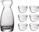 Sake Set Japanese Sake Pot Set,Transparent Modern Glass Great Gifts for Birthday New Year Christmas,C,practical