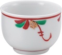 Yamashita Crafts 14079880 Cup/Gui Cup, White, φ2.0 x 1.5 inches (5.2 x 3.8 cm), Kyoto Small Flower Round Gui Cup