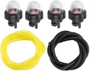 Hipa 4 Pack 12318139130 Primer Bulb for Echo CS400 CS310 CS300 CS305 CS340 CS370 CS3400 CS3450 CS450 Chainsaw Husqvarna Weedeater Poulan Ryobi Craftsman Stihl Homelite Trimmer Blower with Fuel Line