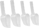 Happyyami 4pcs Multipurpose Food Scoop Plastic Ice Bucket Shovel for Kitchen Bar Dessert Shop Comfortable Grip for Easy Use for Ice Flour Grains and More