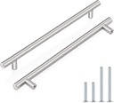 Probrico 10 Pack 10 Inch Hole Centers Brushed Nickel Cabinet Pulls Stainless Steel T Bar Kitchen Cabinet Handles Drawer Dresser Pulls Kitchen Cabinet Hardware