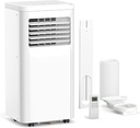 ZAFRO 10000BTU Portable Air Conditioners - 3-in-1 Cooling, Dehumidifier, Fan, 3 Speed, 24-Hour Timer,LED Control Panel & Remote