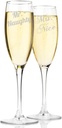 Mr. Naughty and Mrs. Nice Champagne Toasting Flute Glasses, Set of 2