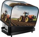 Tractor Farm Toaster Cover 2 Slice, Bread Machine Covers Quilted Toaster Dust Cover Universal Size Kitchen Small Appliance Cover With Top Handle