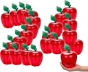 HANZE 24 Pack Large Plastic Apple Containers - Ideal for Teachers Appreciation, Gifts, and Festive Decor, Christmas Gifts and Decorations (Red)