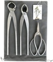 3-Piece Bonsai Tool Set,11inch Concave Cutter,11.5inch Knob Cutter,7.5inch Bonsai Scissors