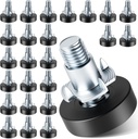 MROCO Furniture Leveling Feet with T-Nuts, 24 PCS 1/4"-20 UNC Thread Adjustable Levelers, Leg Levelers Table Feet Screw on for Deak, Chairs, Stool Legs, Cabinet