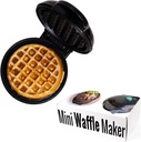 Mini Waffle Maker, 750W, Non-Stick Plates, 8.5x8.0 inch Cooking Surface, Black