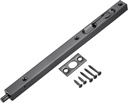 uxcell Flush Bolt, 12-inch Stainless Steel Security Door Guard Lever Action Latch Slide Lock, Black