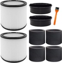 Filter Replacement 90304, 90585 Foam Sleeve Fit for shopvac 90304, 90350, 90333, 90585, 903-04-00, 9030400, 5 Gallon Up Wet Dry Vacuum Cleaners, 9 Pack