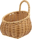 UPKOCH Hand-woven Wall Hanging Basket Kitchen Storage Organizer for Fruits Vegetables and Seasonings for Home Decor and Easy Installation