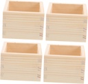 STOBAZA 4pcs Traditional Japanese Wooden Sake Cup Sake Cup Storage Box for Cooking Dinnerware