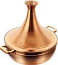 304 Stainless Steel Moroccan Tagine Pot,Non Stick Tagine Stainless Steel Tower Stew Dry Pot Non-stick Slow Cooker Seafood High Lid Pan Electromagnetic Cooker Moroccan Tajine Casserole,Gold,20
