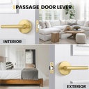 goldenwarm 6 Pack Privacy Door Lever & 6 Pack Passage Door Lever