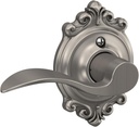 Schlage Accent Lever with Brookshire Trim Non-Turning Lock in Satin Nickel - Right Handed - F170 ACC 619 BRK RH