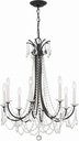 Crystorama Karrington 8 Light Matte Black Chandelier