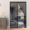 Magnetic Screen Door - Self Sealing Magnets, Reinforced Fiberglass Heavy Duty Mesh Net Closure for Sliding Door, Patio, Bedroom-Hands Free, Pets&Kids Friendly, Fit Doors Size Up to 60 x 80 Inch, Black