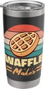 Retro Waffles Waffle Maker Theme - Funny Breakfast Cakes Stainless Steel Insulated Tumbler