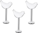 Ciieeo 3pcs Bird-shaped Goblet Glasses Unique Wine and Cocktail Glasses for Home Bar and Wedding Celebrations Decorative Drinking Glassware for Bird Lovers