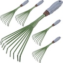 5 PCS 9 Teeth Garden Hand Rake, Small Hand Fan Rake with Non Slip Grip, Thicken Hand Rakes Garden Tool for Gardening, 15.4 x 6.3 x 1.7 Inch