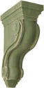 Ekena Millwork CORWD03X06X10TSGR Boston Traditional Scroll Vintage Decor Corbel 3 3/8"W x 6 1/2"D x 10 1/2"H Restoration Green