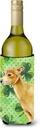 Caroline's Treasures BB9872LITERK Italian Greyhound St Patrick's Wine Bottle Hugger, Green Bottle Cooler Sleeve Hugger Machine Washable Collapsible Insulator Beverage Insulated Holder