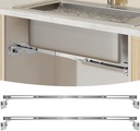 Undermount Sink Supports Brackets, 28-39.8 inches Adjustable Support Pole, Heavy Duty Stainless Steel Kitchen Sink Installation Parts Kit, 900lbs Load Capacity Undermount Sink Mounting Brackets
