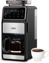 Gevi 10 Cup Drip Coffee Maker with Built-in Grinder, Grind ＆ Brew Burr Combo Coffee Machine with Touch Screen, Programmable, 4-Hour Warm Plate, Permanent Filter, Coffee Carafe