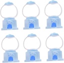 PRETYZOOM 6Pcs Mini Candy Catcher Machines Creative Plastic Grabbing for Rotatable Fun Candy Dispenser for Parties and Events Blue