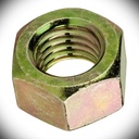 1-1/2"-6 Grade 8 Finished Hex Nuts Metric Hardware Fastener Kit Yellow Zinc Plated Steel Set Of 1