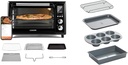 Cosori Air Fryer Toaster Oven Combo Smart 12-in-1 Countertop Dehydrator & Chicago Metallic 8044 Non-Stick Toaster Oven Set, 4-Piece