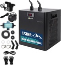 Ice Bath Water Chiller 1/3HP 79gal with 2 Water Pumps and 1 Filter for Ice Bath Tubs Cold Plunge Chiller Recovery Chiller for Ice Bath with Complete Accessories for Home and Outdoors Use