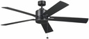 Kichler Lucian II 60” Ceiling Fan in Satin Black, Large Indoor Fan with Contemporary Design, 330243SBK