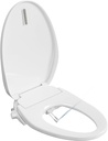 Electric Bidet Toilet Seat Adjustable Warm Water & Dryer Slow Close Heated Toilet Seat Smart Self Dual Cleaning Elongated Night Light D500