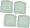 Zerodeko 4pcs Portable Sandwich Storage Box Lid Convenient Bread Container for Home Kitchen Bakery and Picnics Easy to Organize Food and Snacks