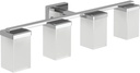 Moen YB8864CH 90 Degree 4-Light Dual-Mount Bath Bathroom Vanity Fixture with Frosted Glass, Chrome