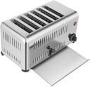 6 Slice Commercial Toaster Bread Baking 201 Electric Stainless Steel Machine for Household Kitchen Restaurant 1680W 110V