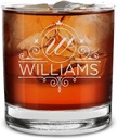 Personalized Monogram Engraved Whiskey Glass 11 oz. Custom Drinking Gift with Initial and Name for Him Custom Cocktail, Scotch, Rocks, Brandy Glasses | 12 Options
