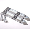 Garage Door Quick Turn Top Fixture Brackets with (4) Nylon Rollers Low Headroom